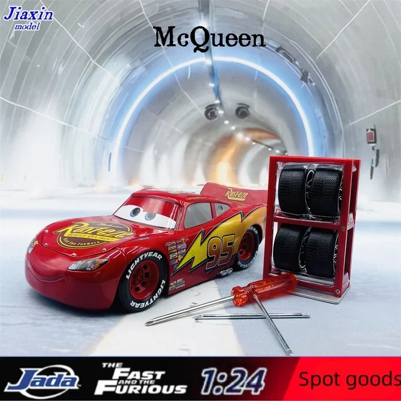 jada 1:24 Lightning McQueen Auto General Alloy model collection display boy's birthday gift