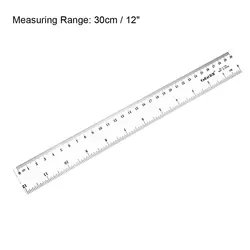 30cm Plastic Straight Ruler Measuring Tool Metric Ruler for Engineering Office Architect and Drawing School Office Supplies