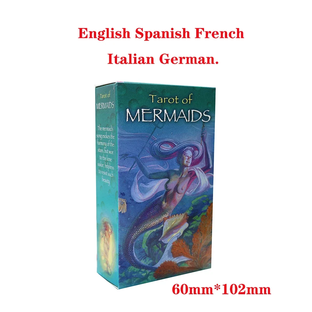 2022 New  Mermaids  Tarot Cards for Beginners  English, Spanish, French, Italian, and German Edition