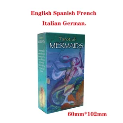 2022 New  Mermaids  Tarot Cards for Beginners  English, Spanish, French, Italian, and German Edition