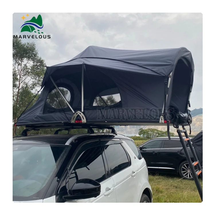 Overland Camping Outdoor Folding Tent Car Camper Roof Tent Top Black Out Waterproof Car Tent
