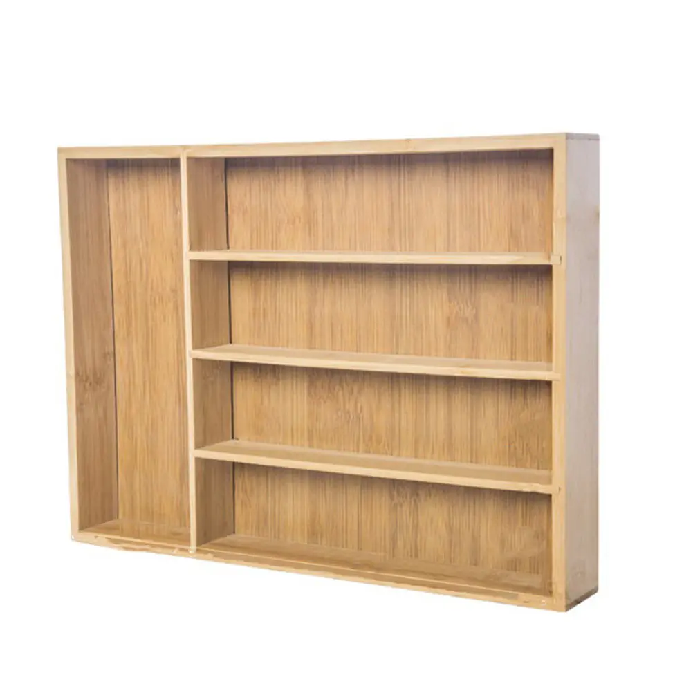 Bamboo Jewelry Box Organizer Multi-Grid Storage Holder Elegant Gift Container Desktop Tidy Organizer for Necklaces Bracelets