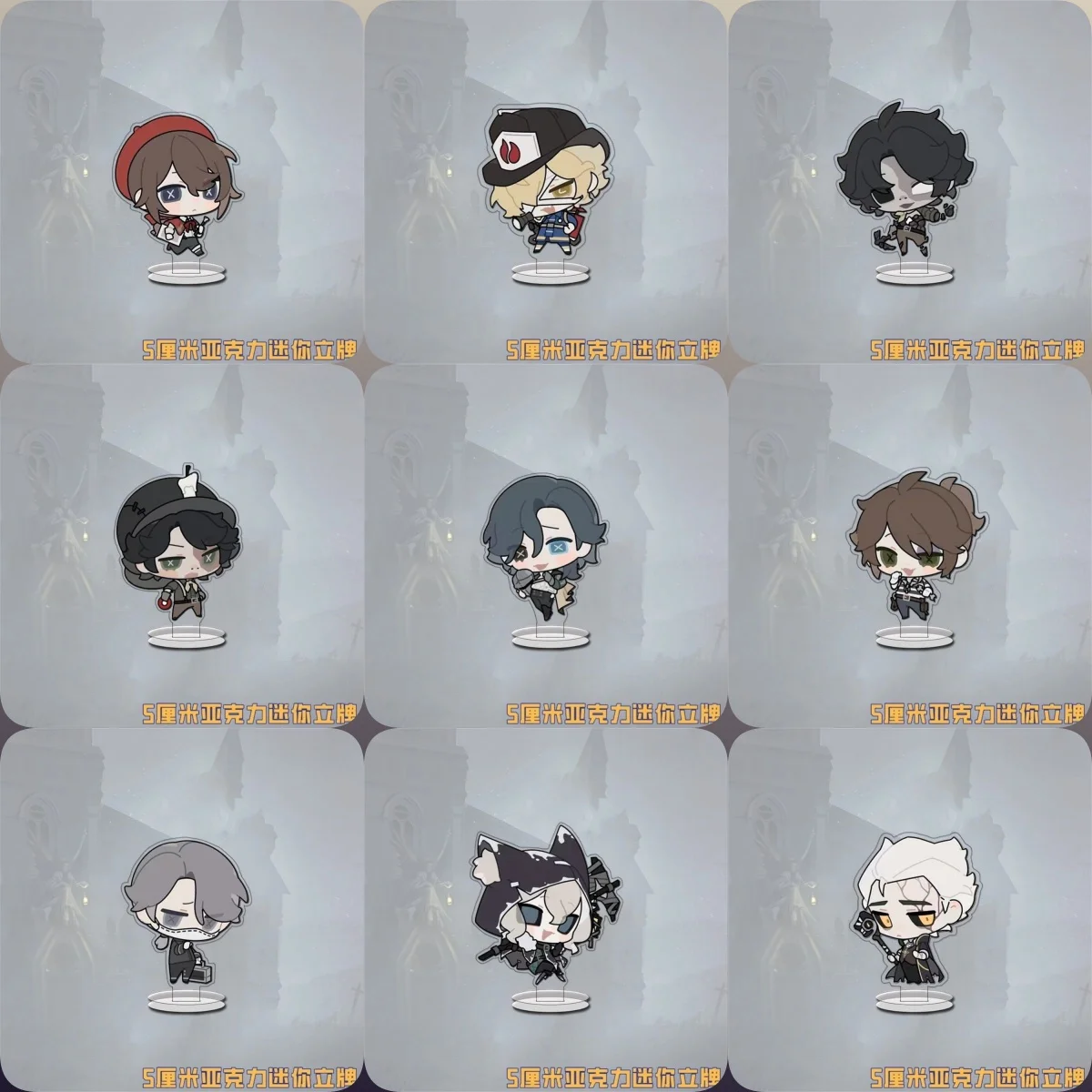 

10CM Charm Anime Identity V Acrylic Stand Model Cosplay Characters Ornament Accessories Goods Collection Christmas Gifts