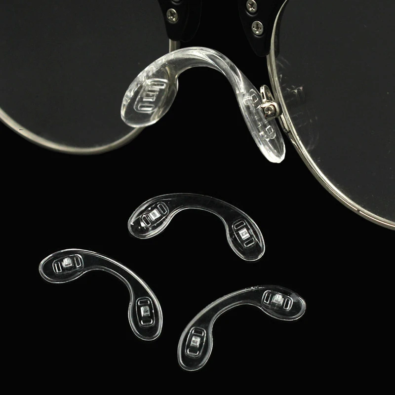 4 قطعة منصات أنف للنظارة من السيليكون غير قابلة للانزلاق على شكل حرف U-مجموعات إصلاح للنظارات ملحقات مريحة وناعمة وقابلة للتنفس للنظارات