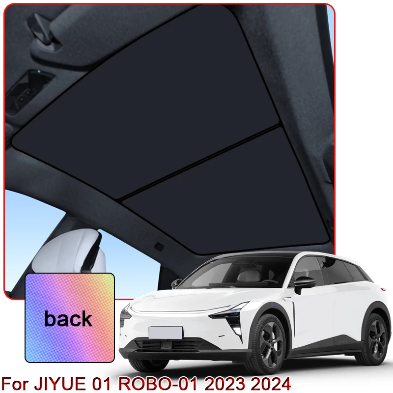 

Colorful Ice Crystal Car Roof Sunshade For GEELY JIYUE 01 ROBO-01 2023 2024 2025Car Clip-on Sunroof Skylight Blind Shading Cover