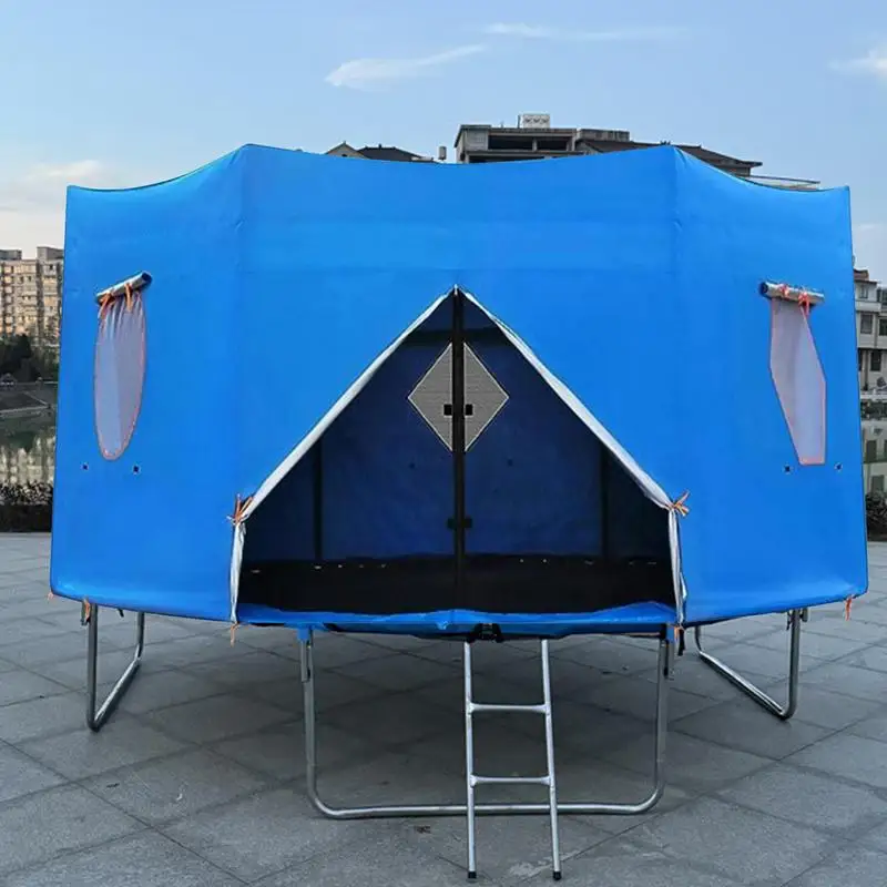 6/8/10/12ft Jumping Trampolines Tent Trampoline Sunshade Sun Protection Round Trampoline Shade Top Cover Fits 8-Pole Trampoline