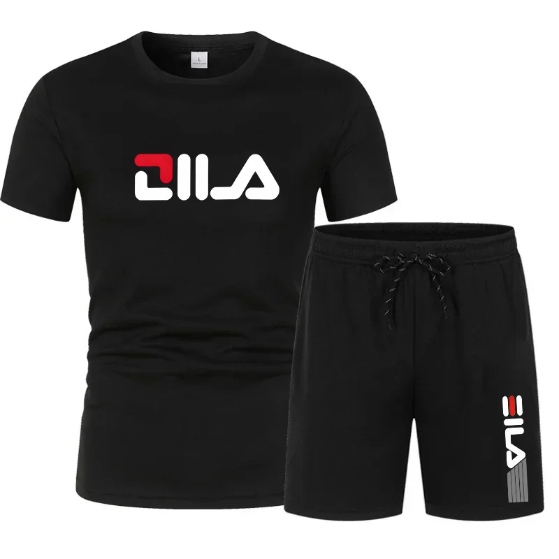 Summer Casual Pants + Short-Sleeved Shirts - Breathable and Loose Sports Outfit - Comfortable Fitness Basketball Pants