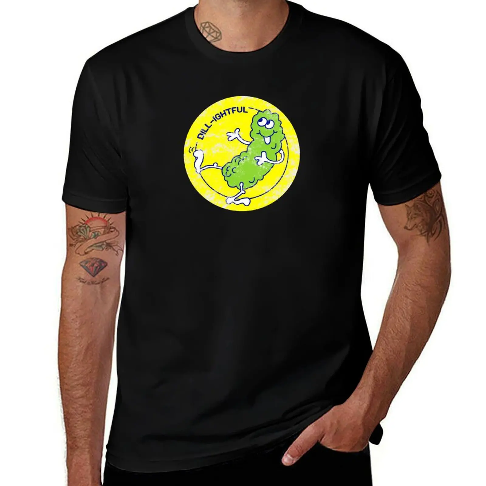Retro Pickle Sticker T-Shirt Long Lasting Casual T-Shirt