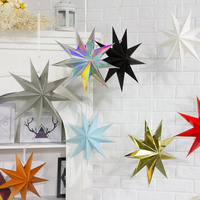 30cm Folded Paper Star Lanterns Hanging Paper Stars Wedding Birthday baby Showers Home Evening Party Decoration Toys