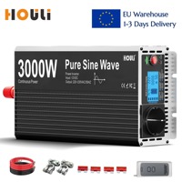 Houli convertisseur 12v 220v pur sinus 1500w onduleur 12v vers 220v pour Voiture, Caravane, Bateau, Camping, Voyage