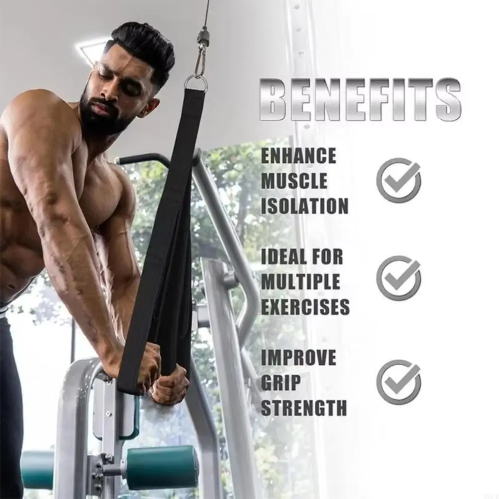 Correa larga antideslizante para tríceps, accesorio de Cable, cuerda de ejercicio, cuerda de fuerza para brazo, correa de extensión para entrenamiento muscular, cuerda extraíble