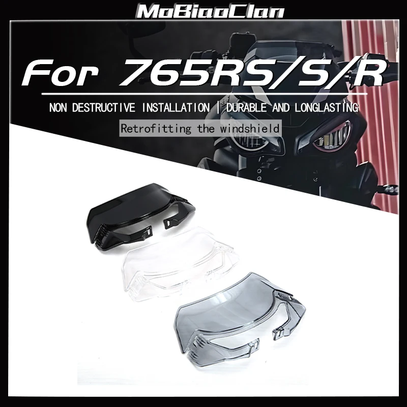 

For Triumph Street Triple 765 S RS 765R 2020-2022 Motorcycle Front Windscreen Windshield Wind Deflector Screen
