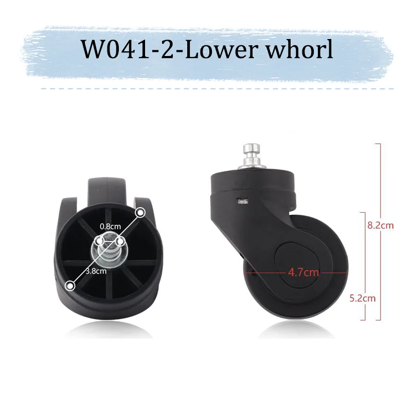 For W041-2 Swivel Casters Removable Silent Luggage Wheels High-Quality Luggage Cart Accessories
