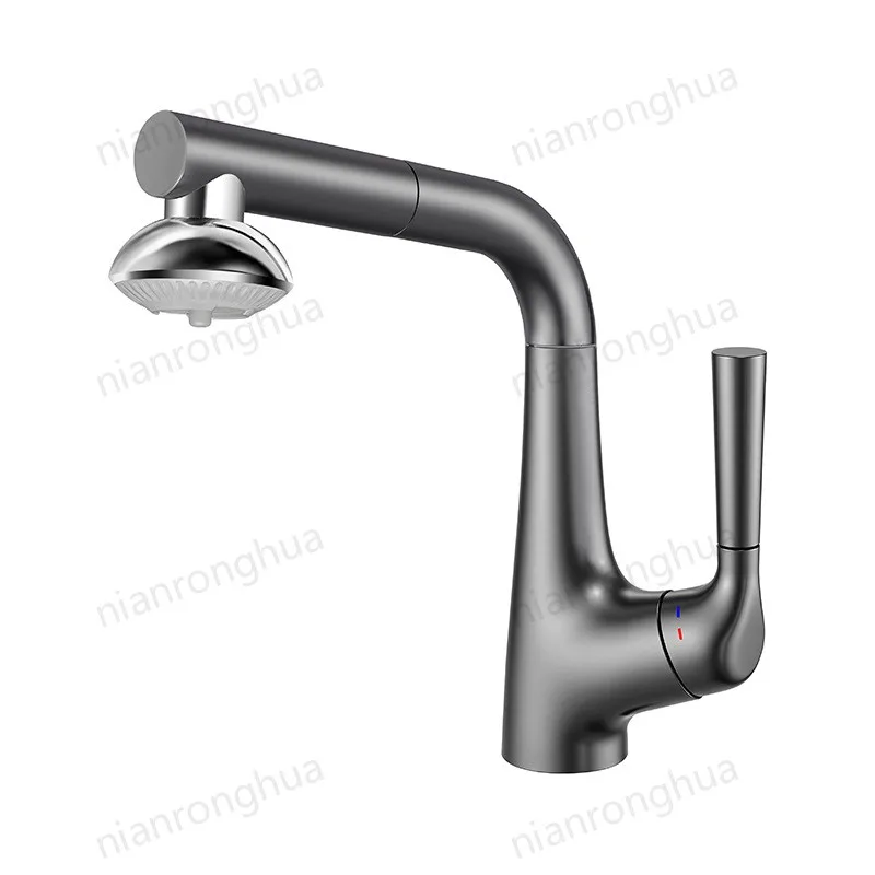 

Gungrey Желтый Серебристый Черный Смеситель для кухни и ванной комнаты Красный щеточный смеситель Смеситель с четырехфункциональной ручкой Смесители для горячей и холодной воды