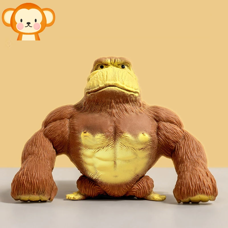 14cm Antistress Orangutan Fidget Toys Squishy Elastic Monkey Funny Decompression Gorilla Stress Relief Games Toy for Adults Kids