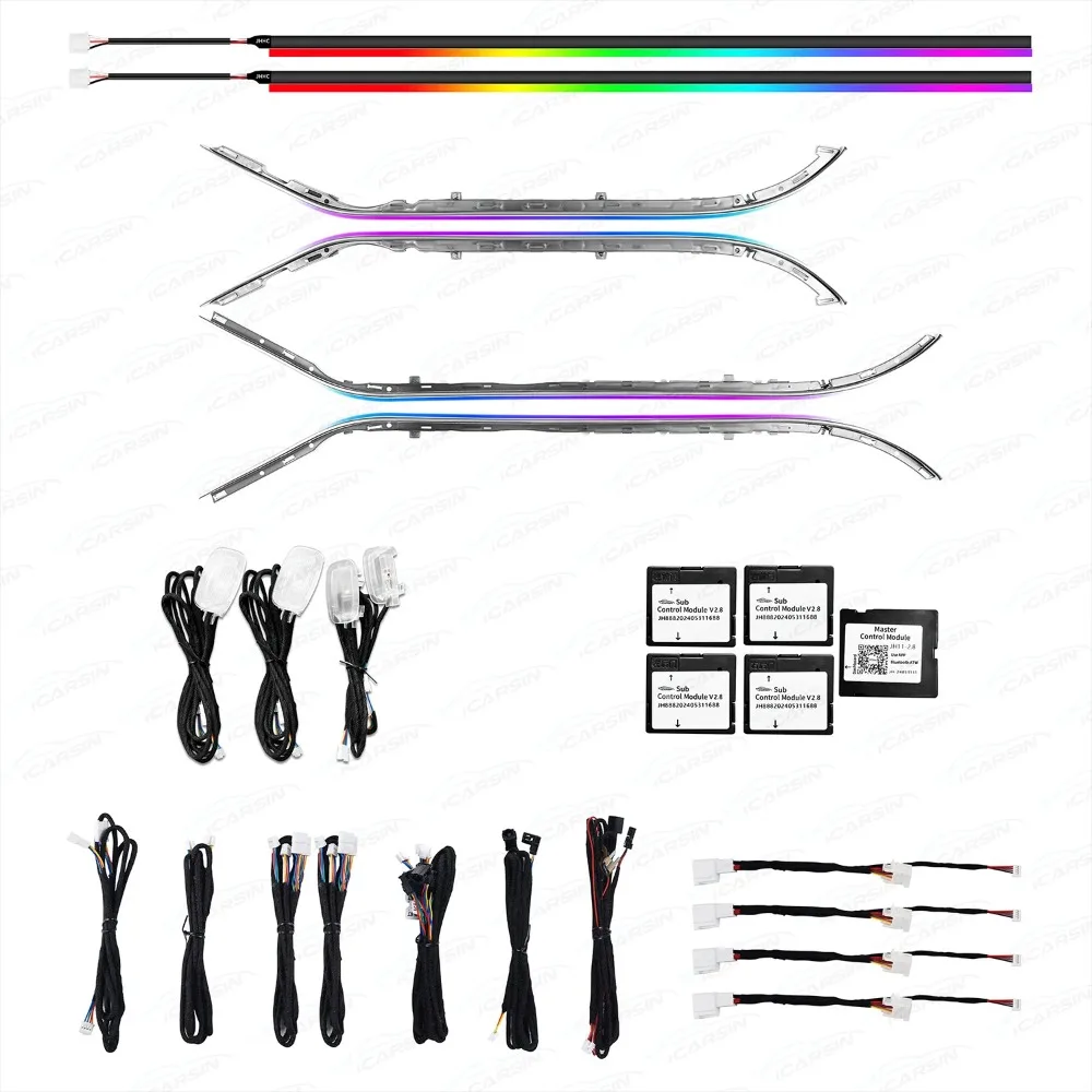 

256 Colors LED Symphony Strip Dashboard Trim Car Ambient Lighting for Mercedes Benz C Class W205 GLC X253 2015-2021 Accessories