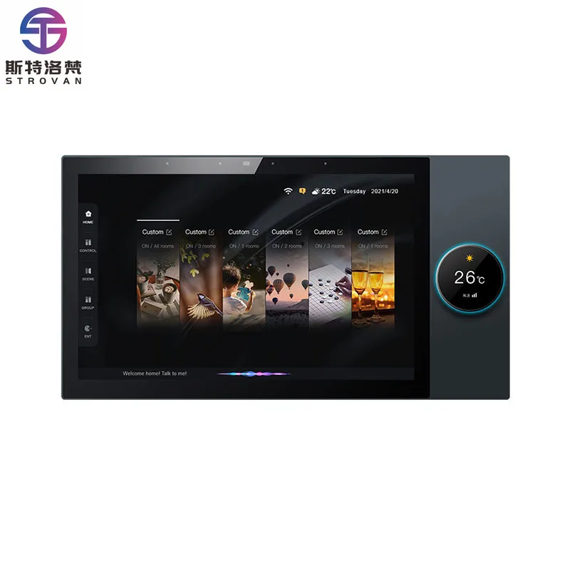 

10 Control Panel Scene Control Touch Screen Multi-functional WiFi Home Background Music System Smart Home Zigbee Gateway