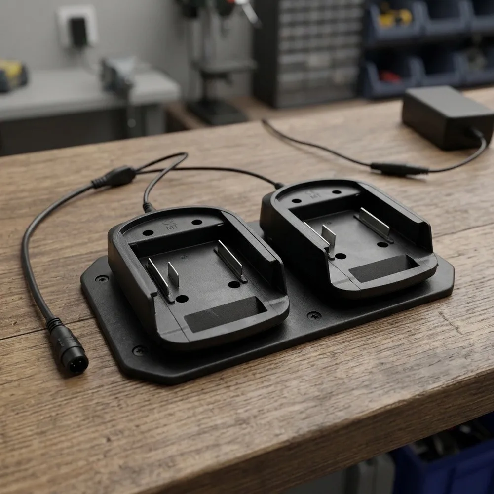 For BL1840 Battery Wall Mount Charger Fast Charging Adapter Simultaneous Charging Adapter Flexible Cable Placement