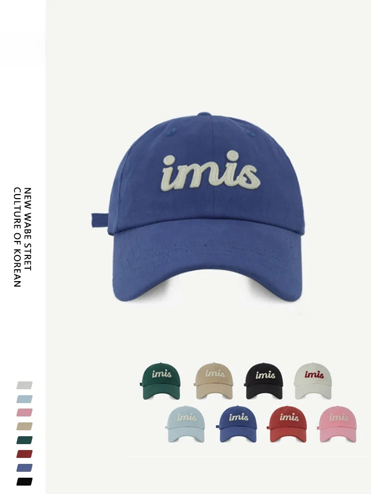 

Imis Spring 2025 Wide Brim Baseball Cap Women's Soft Top Dubill Hat Face Slimming Casual Cotton Geometric Pattern ex