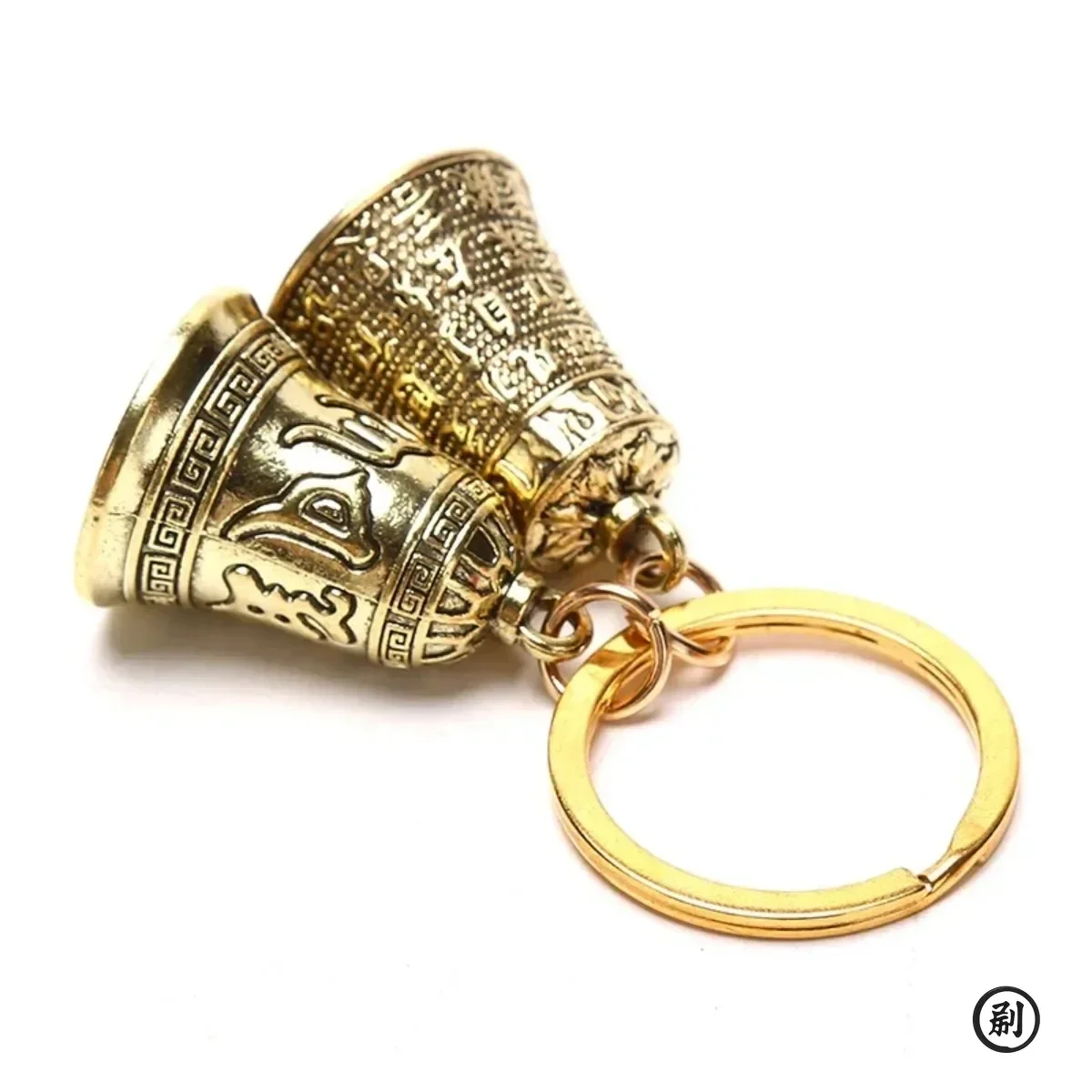 Fashion Six-Character Carved Bell Keyfob - Car Bag Keychain - Party Gift - Keyring Keychains Jewelry