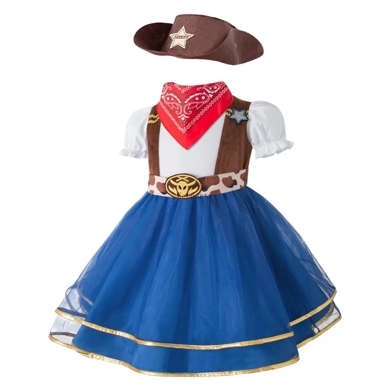 

Western Denim Suit Children's Holiday Party Clothes Cosplay Clothes Boys and Girls Dress Clothes Cowboy Hat Costume accessories