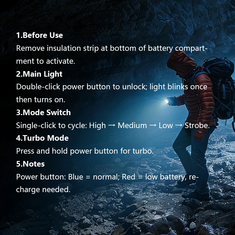 Warsun FXXF Fidget Spinner LED Flashlight Rechargeable 18350 Super Bright USB Light Waterproof Torch for Hiking Camping 900MAH view 3
