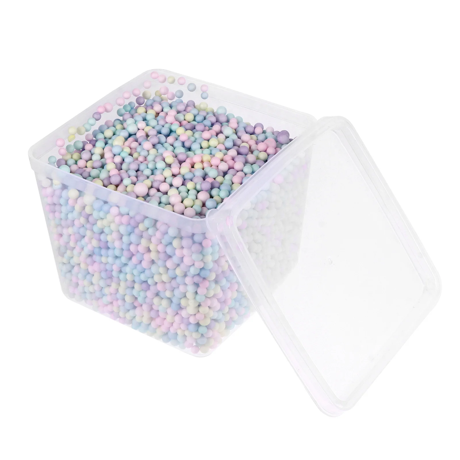 Caja de bolas de espuma coloridas, cuentas artesanales seguras para decoración de boda, cumpleaños, Baby Shower, bola de relleno, relleno de caja de regalo DIY