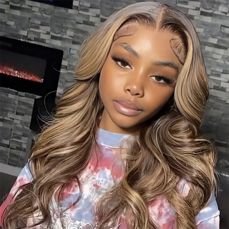 

13x4 13x6 Highlight HD Lace Frontal Wig Human Hair Honey Blonde Body Wave Lace Front Wigs For Women Brazilian Wigs Pre Plucked