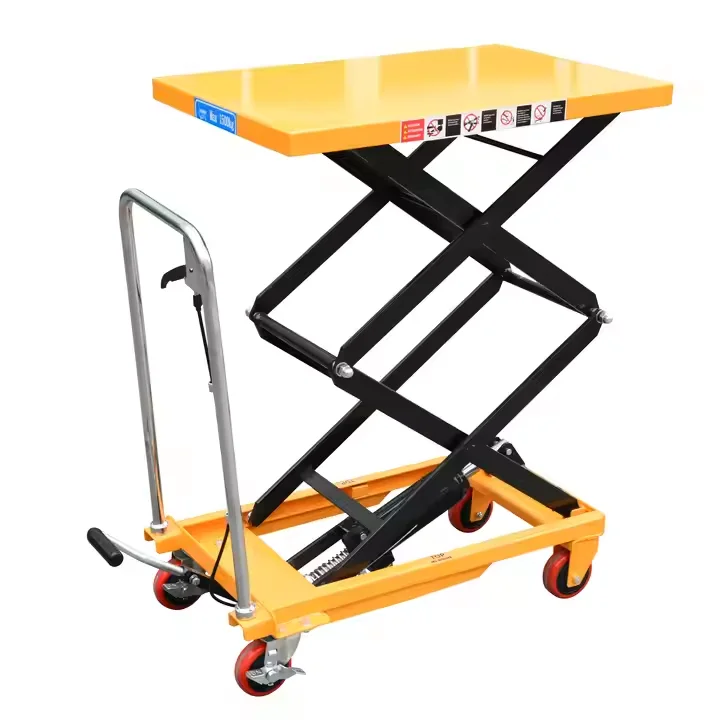 Everlift 300kg 500kg 1000kg Work Platform Manual Hydraulic Pressure Lift Table Manual Scissor Elevated Work Platform