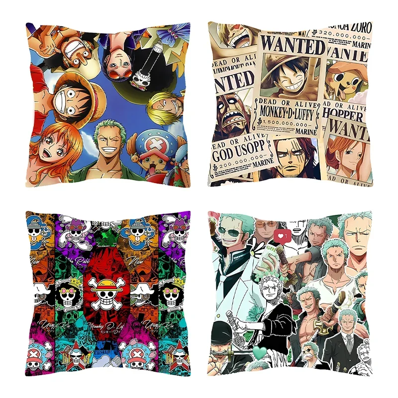 One Piece Luffy Zoro Pillowslip Cover Anime Cartoon Print Kid Bed LivingRoom Sofa Deco Home Throw Pillowcase Child Adult Cushion