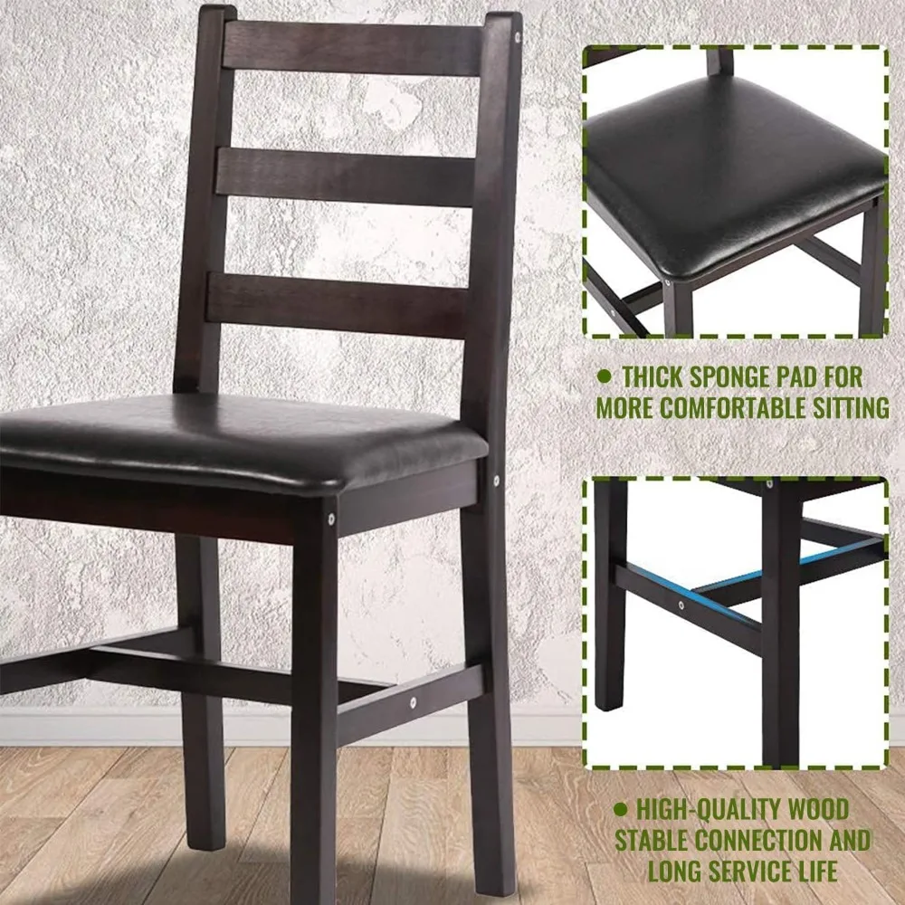 

Kitchen Table and Chairs for 4 Dining Room Table Set,Wood Elegant Kitchen Sets for Small Space