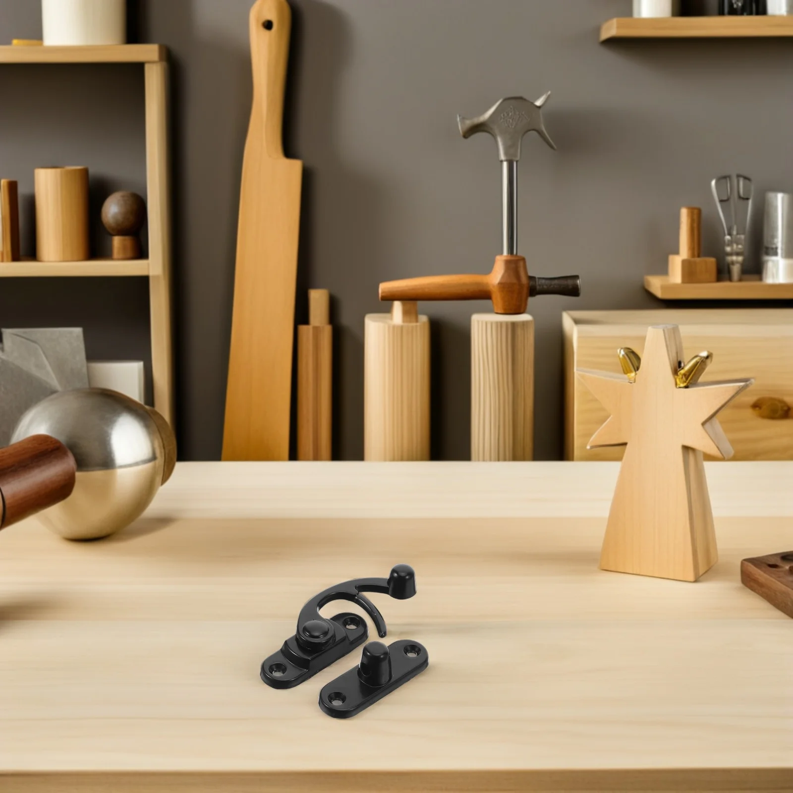 

6Pcs Finish Bull Horn Lock Jewelry Box Latch Secure Wood Box Catch Hook Vintage Cabinet Hasp Latches Hasp Latch