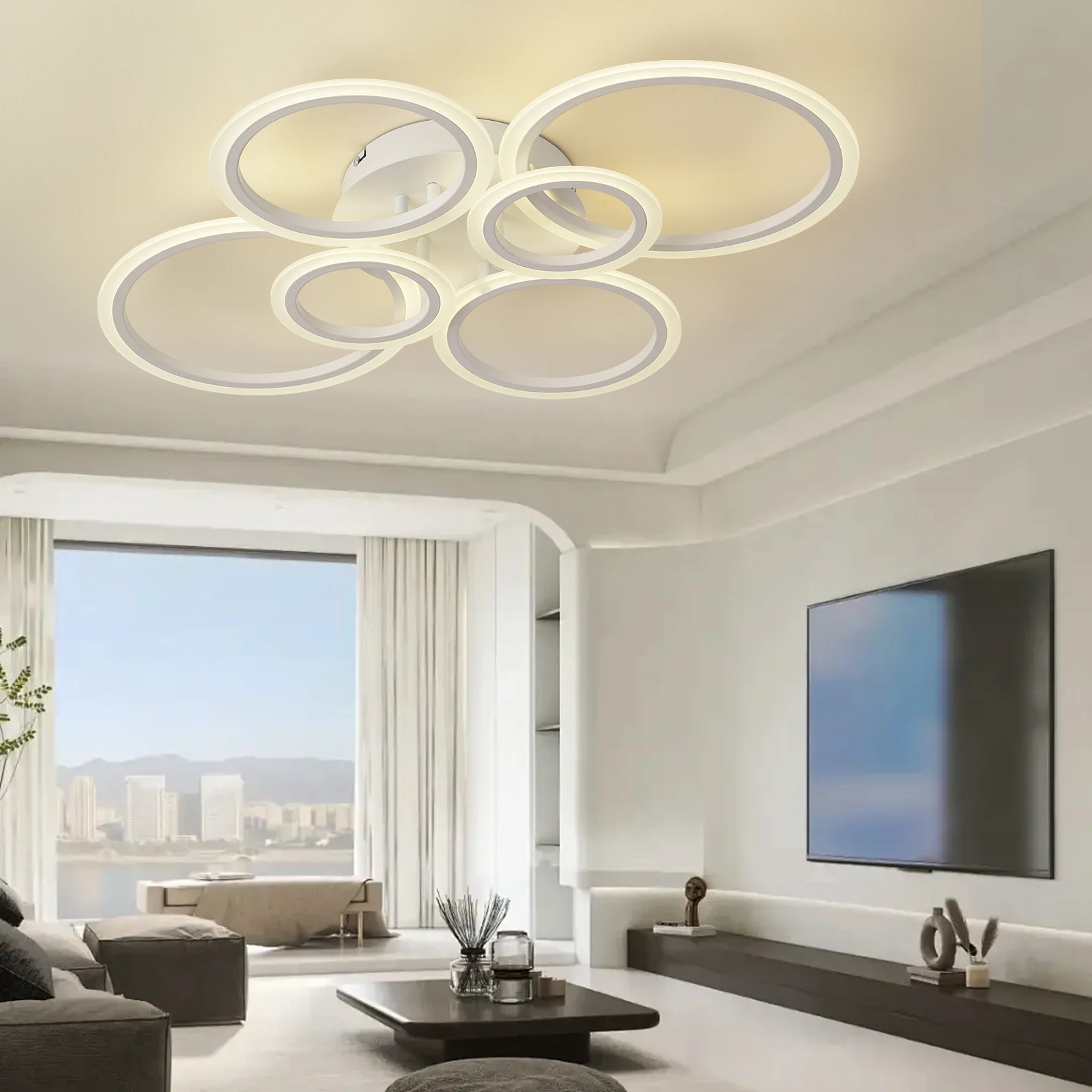 

Светодиодный малошумный потолочный светильник для гостиной, обеденного стола, спальни, кухни, черный, белый цвет, лампы для украшения дома, светильники