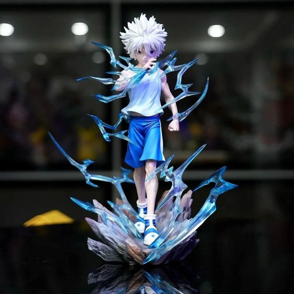 22cm Killua Zoldyck HUNTER×HUNTER Figure Anime Peripheral PVC Kawaii Cute Action Figure Desktop Ornament Model Crafts Gifts Toys