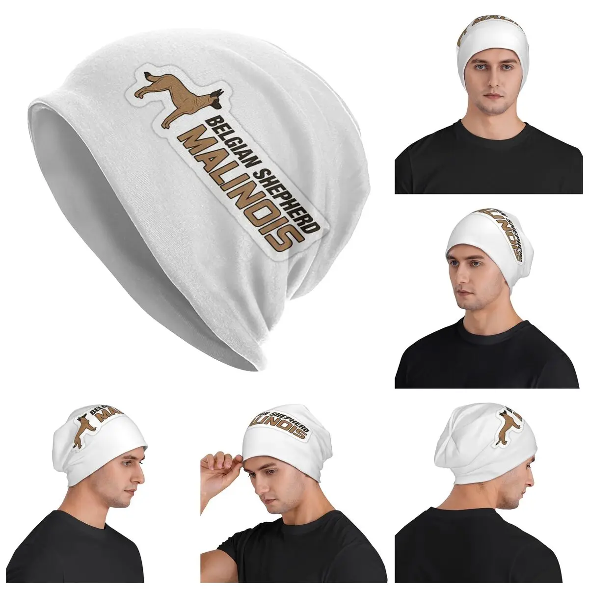Belgian Shepherd Dog Malinois Mechelaar Men Women Adult Beanies Caps Knitted Bonnet Hat Warm Hip Hop Autumn Winter Skullies Hats