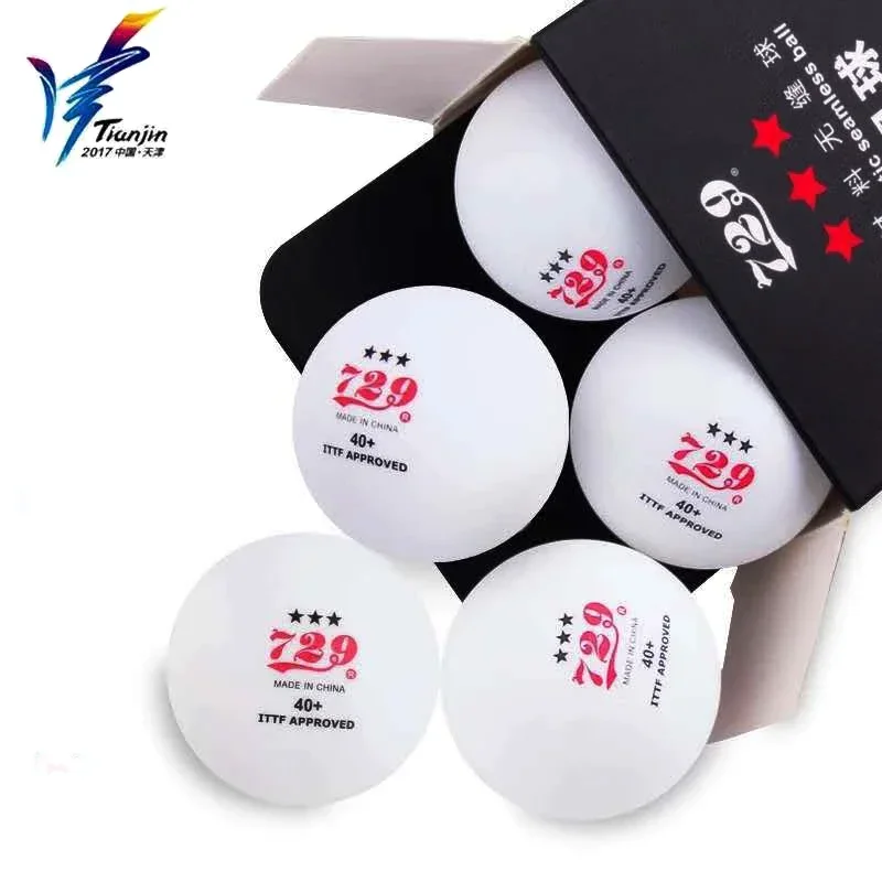 729 Friendship 3-star Table Tennis Ball 40+ Seamless New Material ITTF Approved Ping Pong Balls for National Games Competition