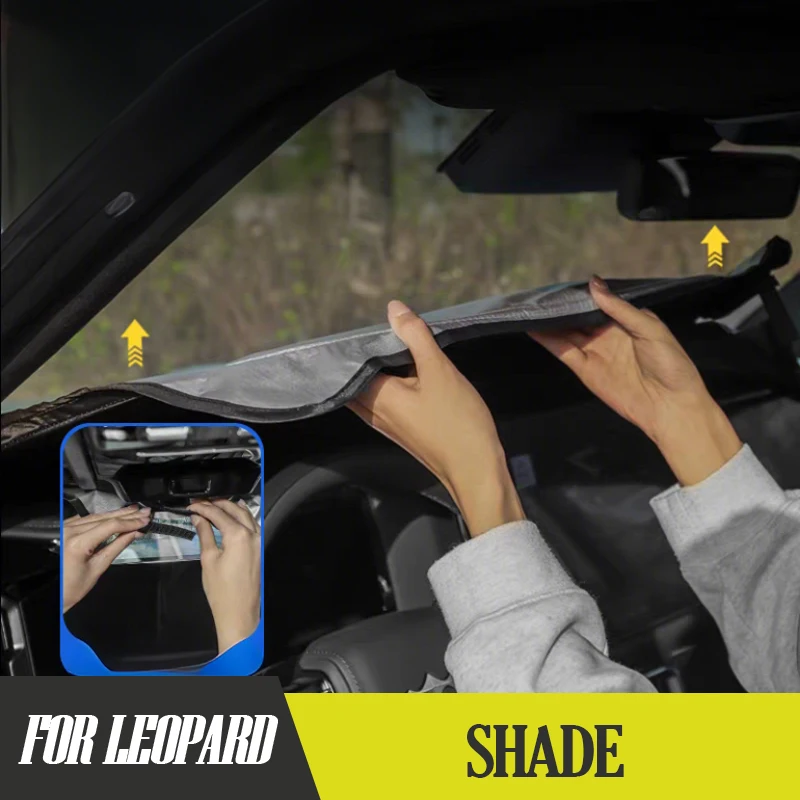 

For Formula Leopard 8 Full Set Privacy Sunshade Silver Coated UV Heat Blocking Front & 4 Doors Exterior Accessories