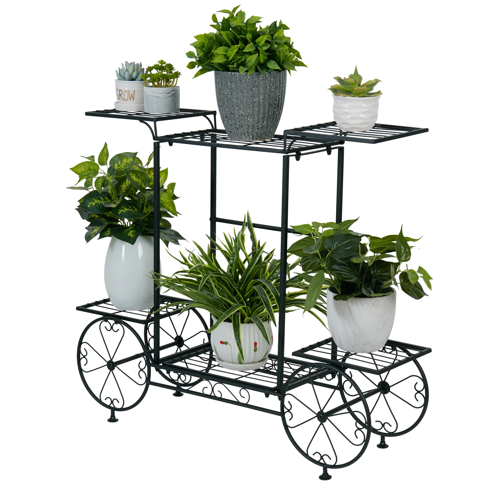 

6 Tiered Plant Stand Ladder Shelf Indoor Outdoor Garden Flower Pot Stand for Home Garden Patio