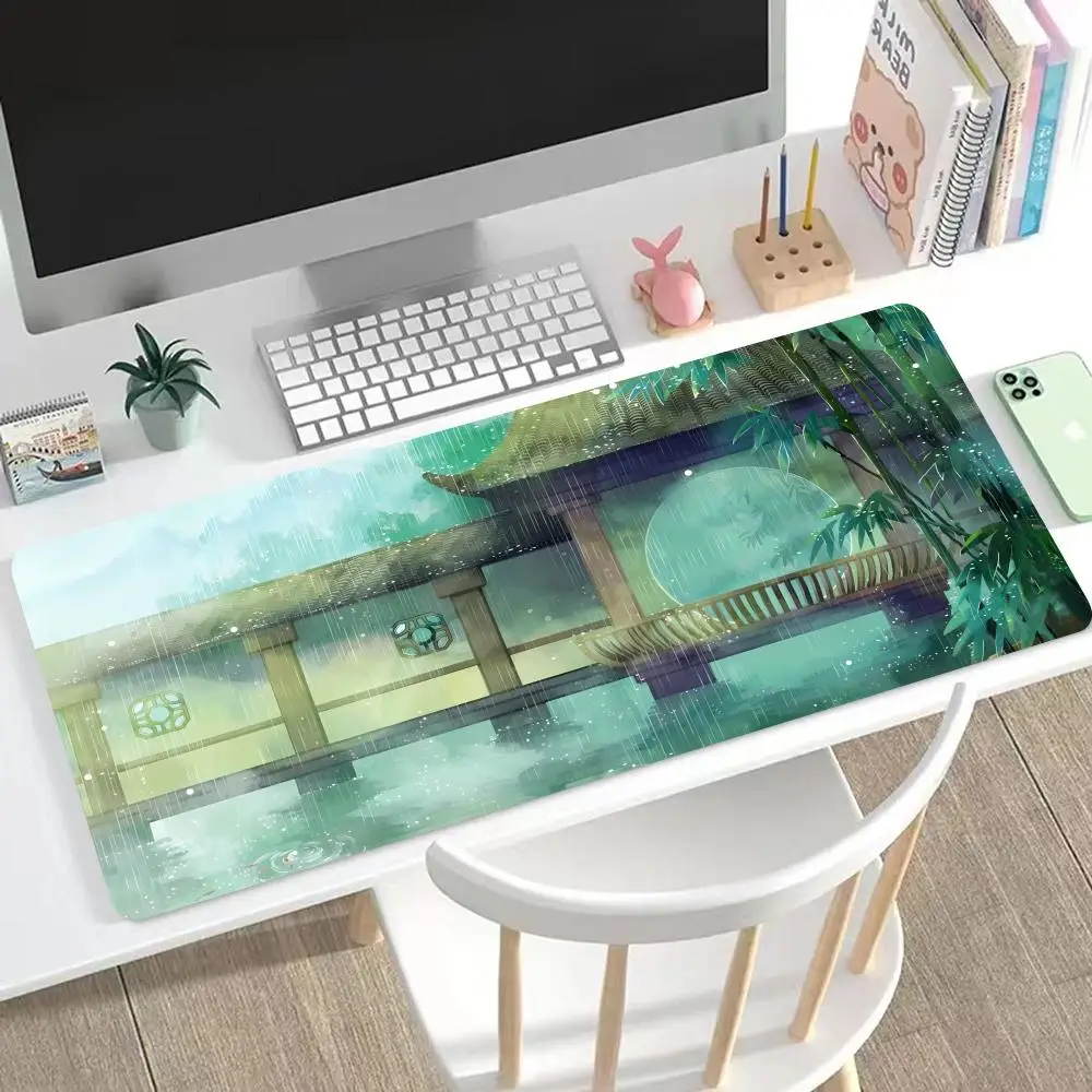 

Chinese Style Mouse Pad Nature HD Mousepad Pad Extended Gaming Keyboard Large Mouse Pad 90x40cm XXL Gamer Mouse Pad HYBXXC