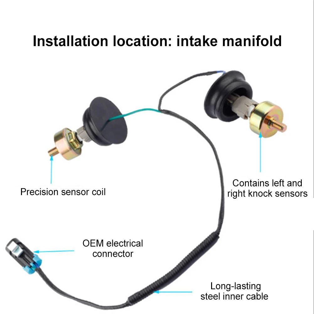 89060413 Knock Sensor Kit With Wiring Harness Gasket for Chevrolet 2133521 Precision Sensor Coil Accessories