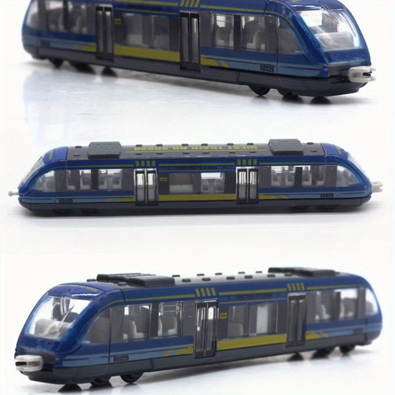 Simulation Alloy Metal High-Speed Rail Diecast Train Toy Model Subway Glide Car Train Educational Toys for Boys Children Gift
