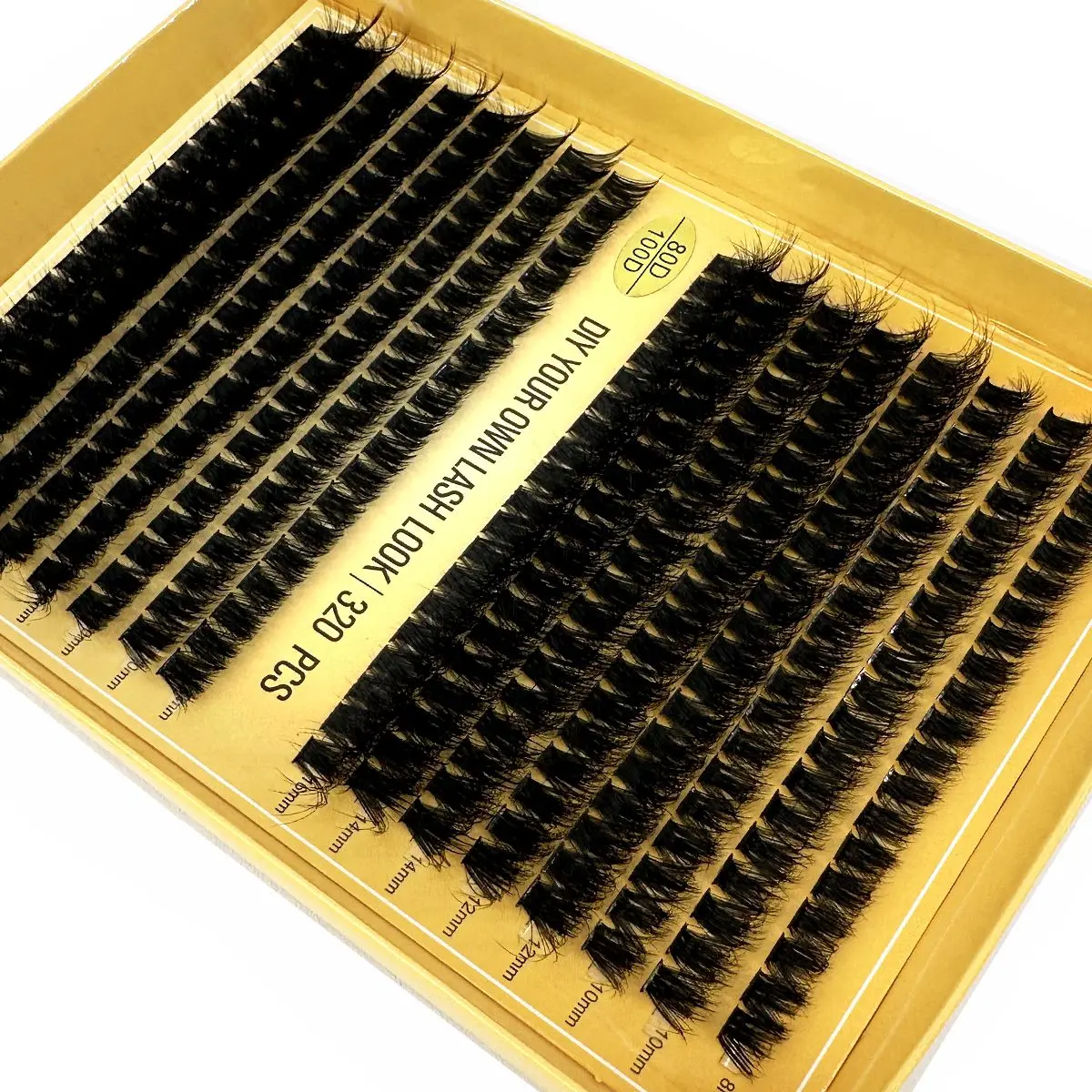 320Ps DIY 5D Fluffy Lash Clusters 60D 80D 100D Dicke Wimpern Cluster D/DD Curl Wispy Einzelne Wimpern 9-16mm Wimpern Verlängerung – Detail 24
