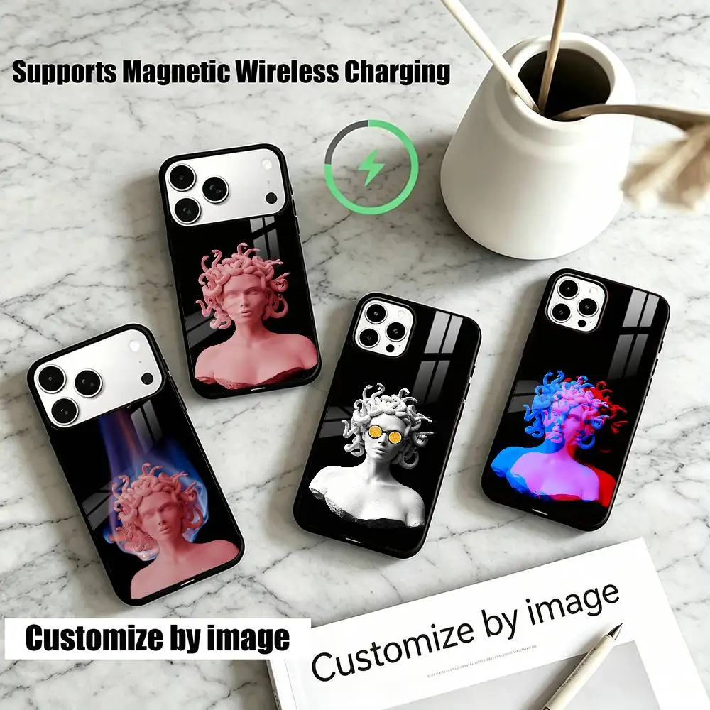 Ancient Greek Mythology M-Medusas  Phone Case For iPhone18,17,16,15,14,13Plus,Pro Compatible with magnetic wireless charging