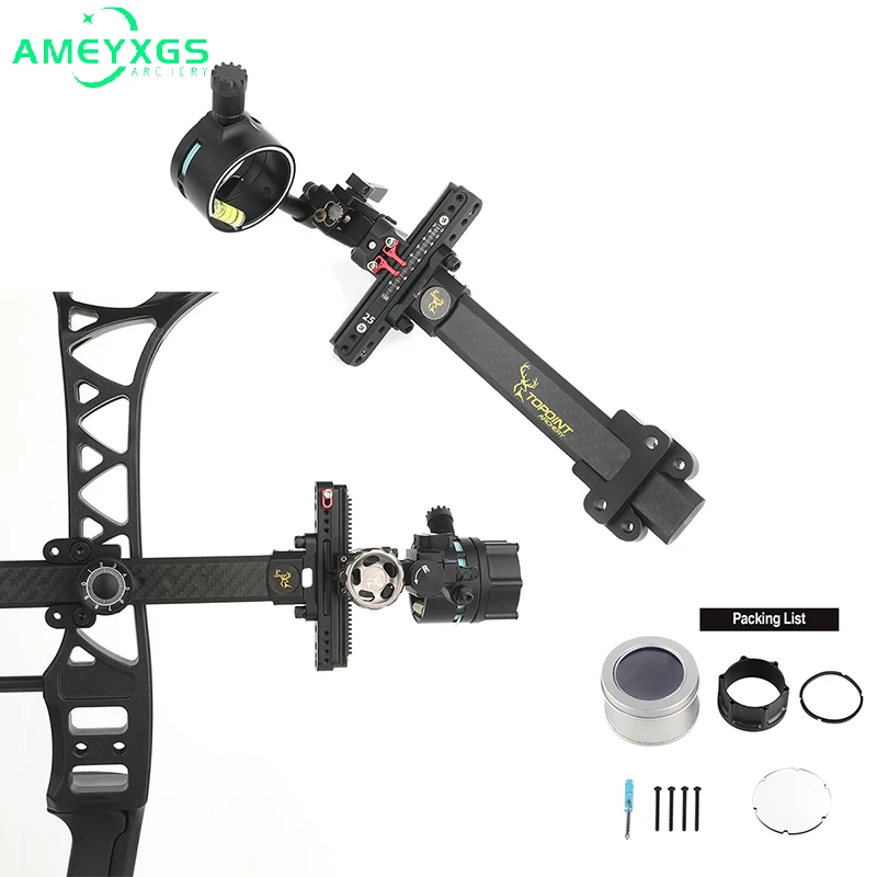 

Compound Bow Sight New Long Pole Double Needle Sight Carbon Rod Structure for Bow Sight Hunting Accessories