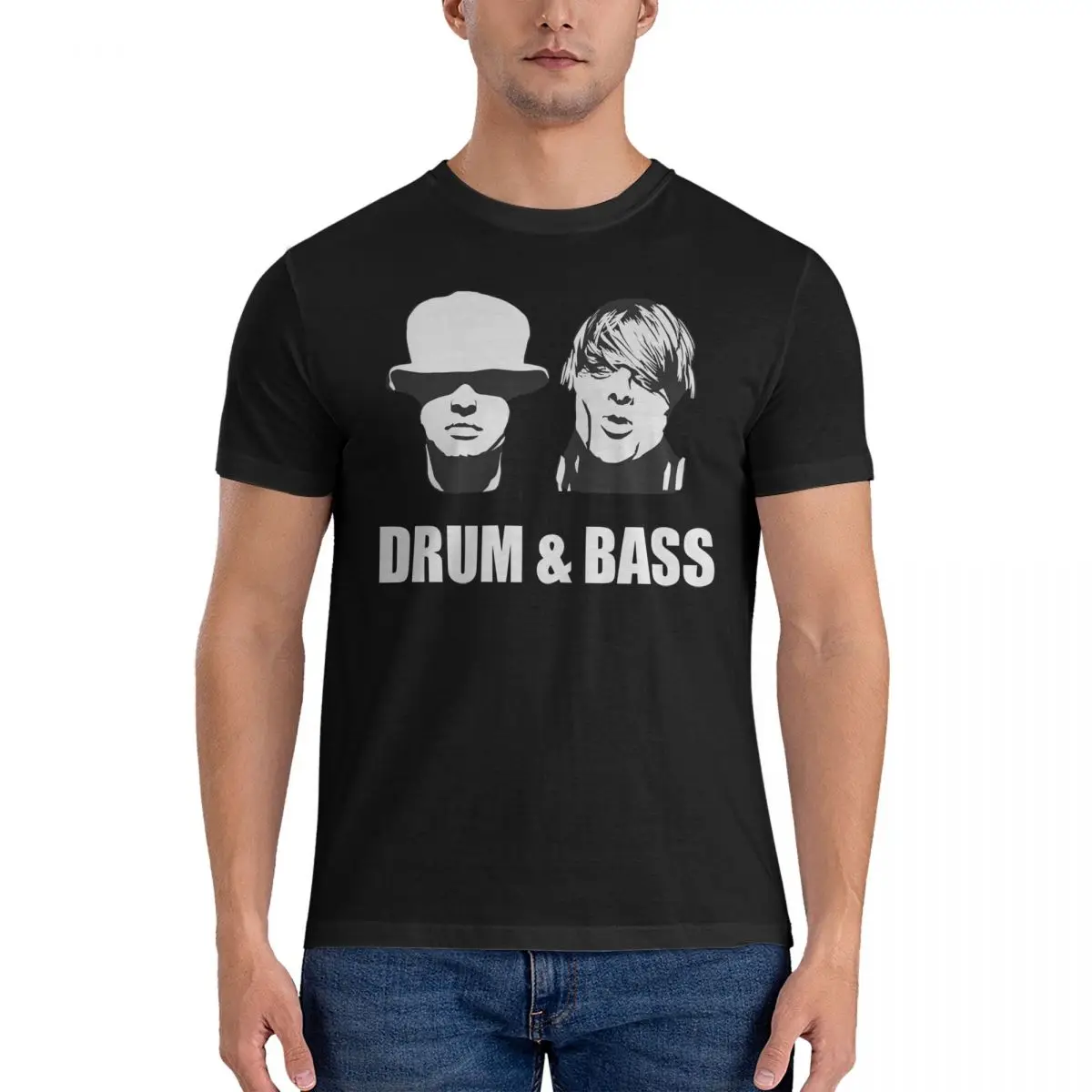 Stone Reni & Mani (Drum & Bass) T Shirts for Men Cotton Vintage T-Shirt O Neck Guns N' Roses Tees Short Sleeve Clothing