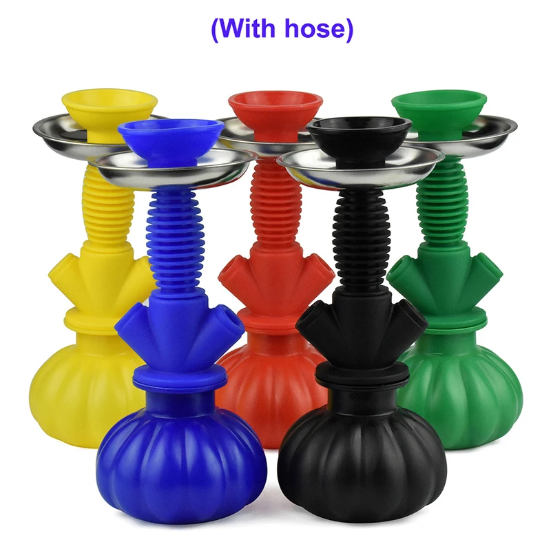 Silicone Hookah Plastic Shisha Unbreakable Hookha Nargila Sheesha Ornament Nargile Chisha Smoking Chicha Flavor Tobacco Narguile