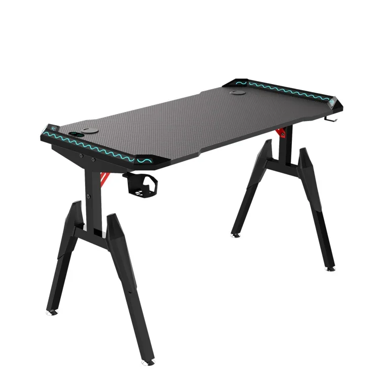 2022 Best Selling Gaming Table with LED Lights PC Laptop Computer Gaming Desk