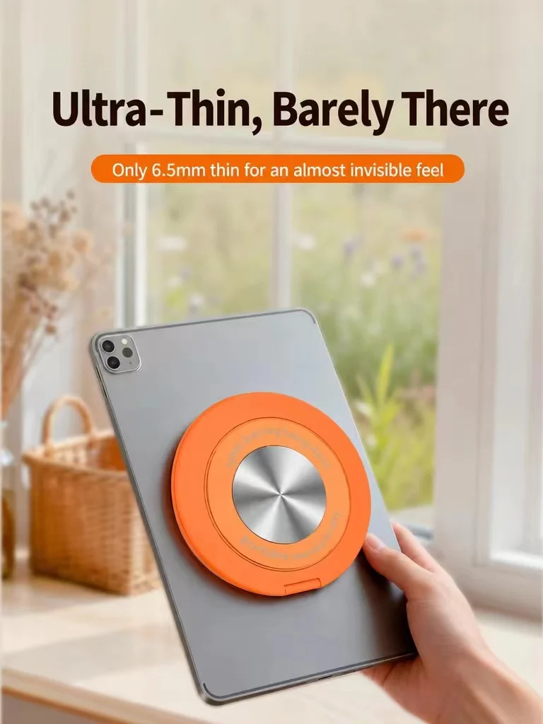 2PCS Magnetic Tablet Holder With 360° Rotation Ring Kickstand Stand Portable Foldable Tablet Stand For iPad Xiaomi New Pad Pro 1