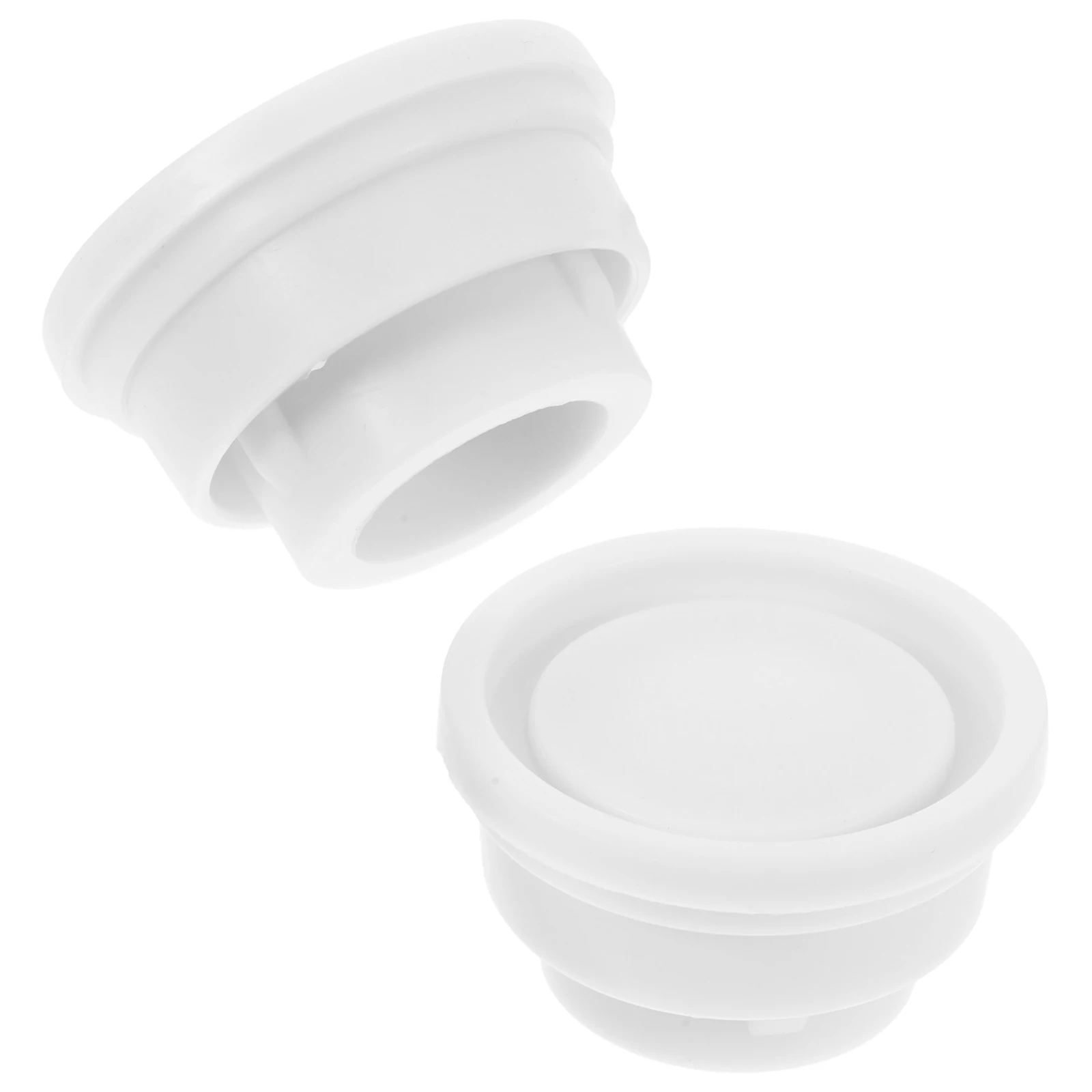 

2 Pcs White Rubber Bumpers for Pool Ladder Nonslip Comfortable Modern Easy Installation Durable Swim Accessories Replacement