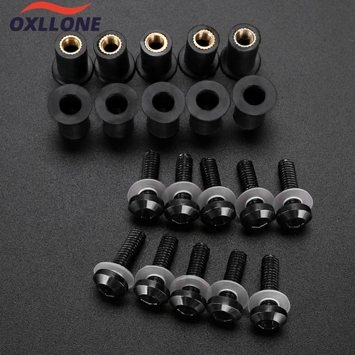 Imagen 2 del producto Tornillo de parabrisas para Yamaha YZFR6 YZFR3 YZFR1 YZFR7 YZF R15 R25 R125 R1 600R R1M R1S YZF600R 10 Uds Kits de tornillos de parabrisas